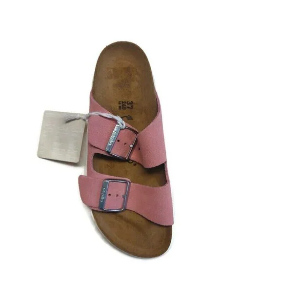 Papillio By Birkenstock Arizona Chunky Suede Sandals Womens 6 Candy Pink Narrow - Picture 3 of 8